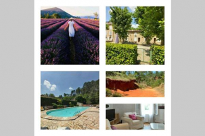 Éblouissant appartement au calme d'une résidence avec piscine idéalement situé au pied du Colorado provençal dans le prestigieux Luberon